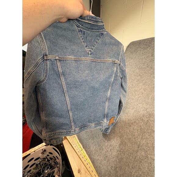 VTG Tommy Hilfiger Trucker Jean Jacket Women M Blue Stonewash Streetwear 90s Y2K - Picture 4 of 10